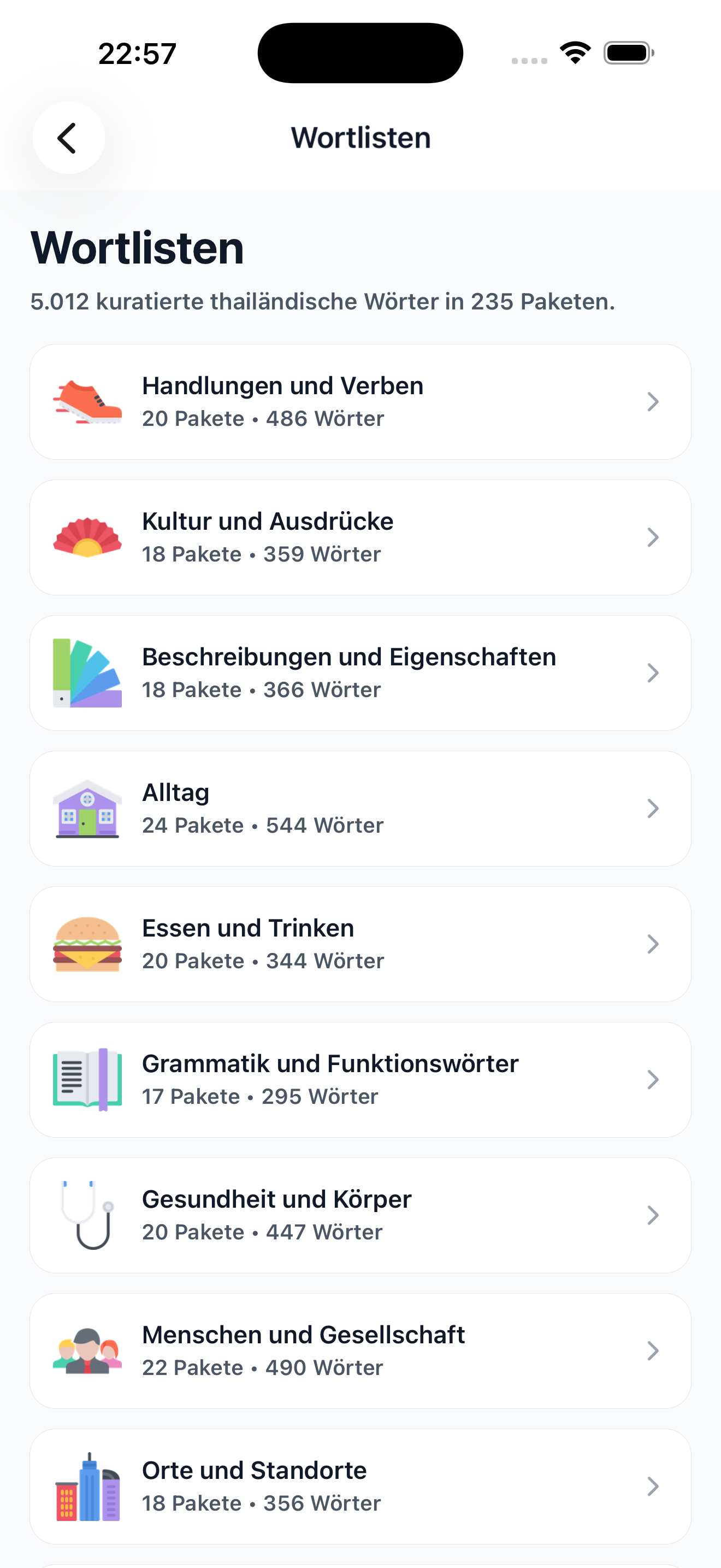 Thematische Wortliste Hobbys und Freizeit