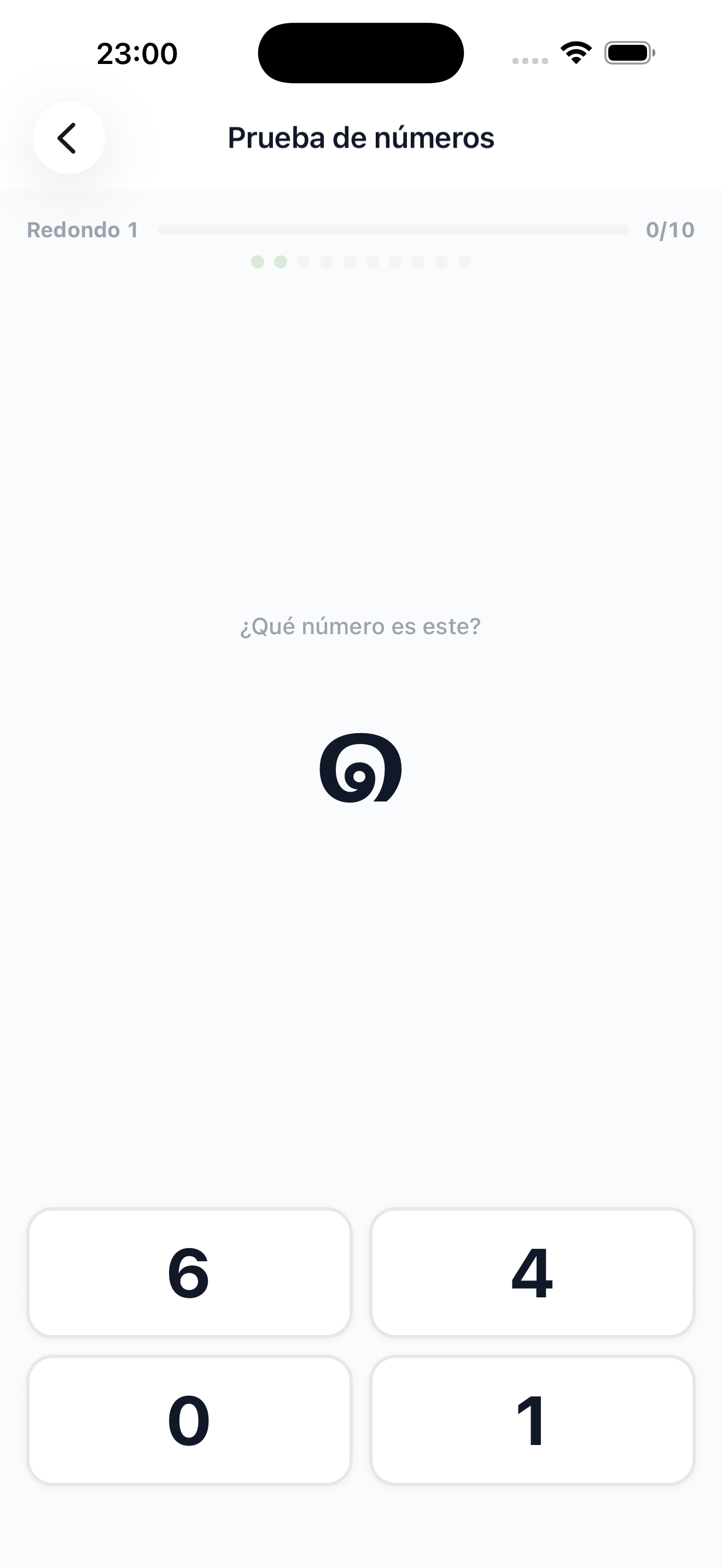Cuestionario de números preguntando qué número es ๒