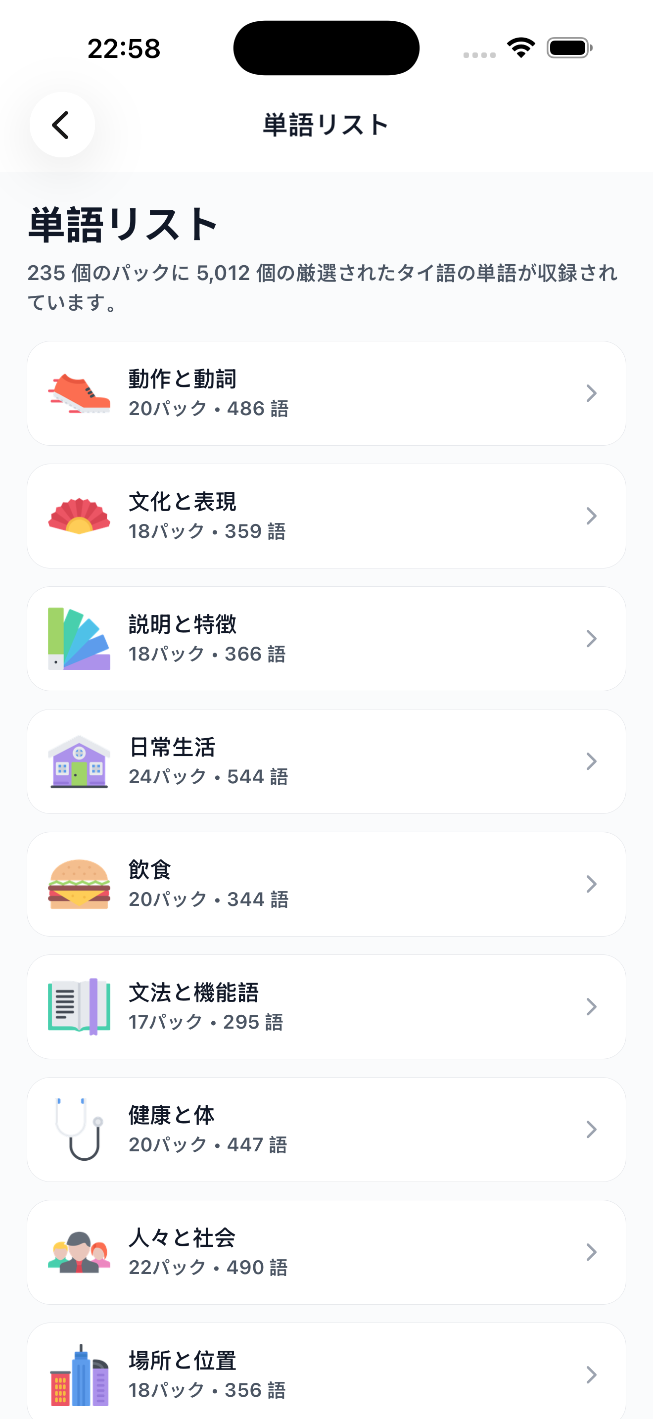 趣味とレジャーのトピック別単語リスト