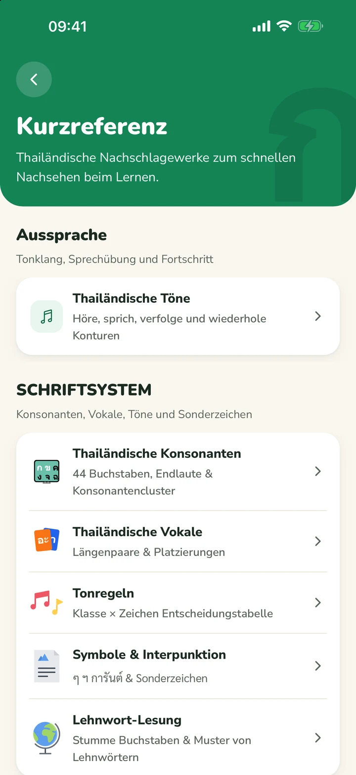 ThaiFlip-Kurzreferenzthemen